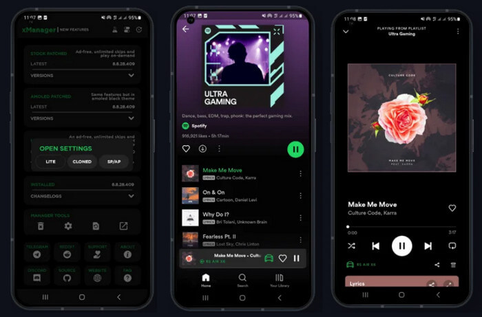 Usar xManager Spotify APK en Android