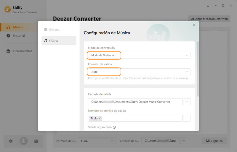 descargar Deezer Hi-Fi en sidify