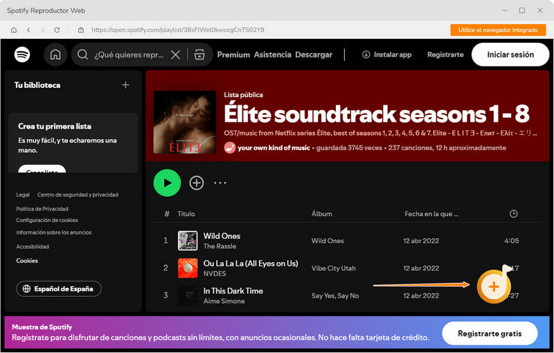 Modo de reproductor web