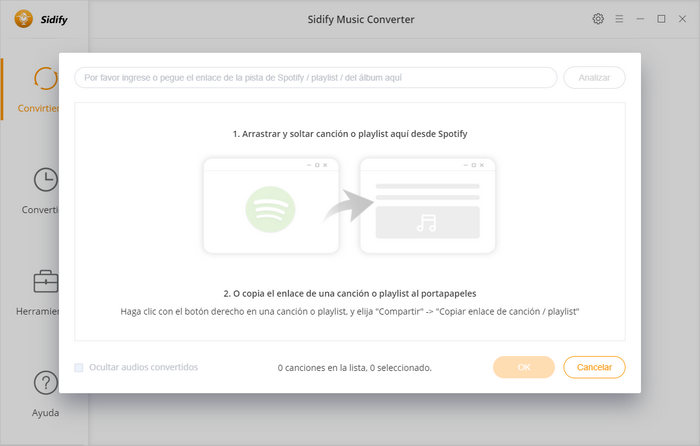 agregar música a Spotify Music Converter