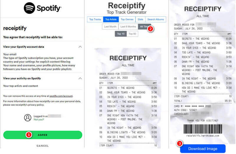 Hacer un Recibo de Spotify con Receiptify