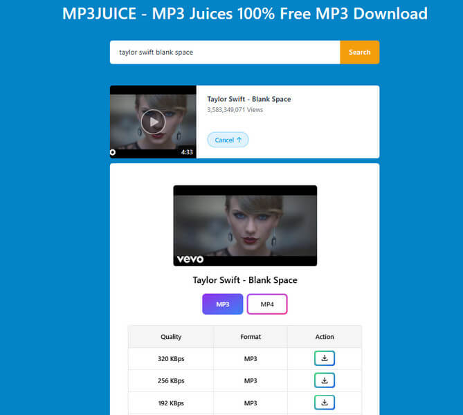 usar MP3 Juice para descargar música y guardarla en tu dispositivo