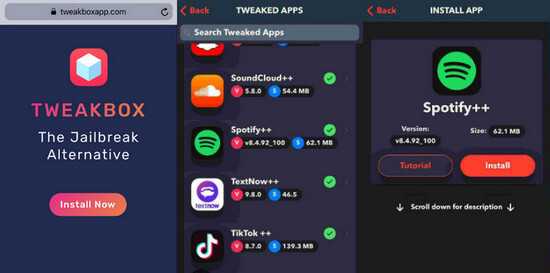 Descargar Spotify++ desde TweakBox: Disfruta de las Funciones de Spotify Premium Gratis en iPhone