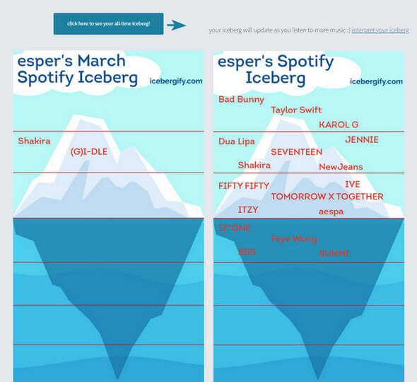 ver spotify iceberg